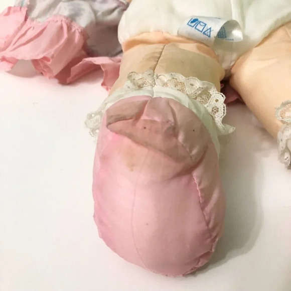 Vintage 1992 Puffalump Kid Girl Blonde Hair Pink Outfit 15 Inch Doll TLC - Picture 14 of 16